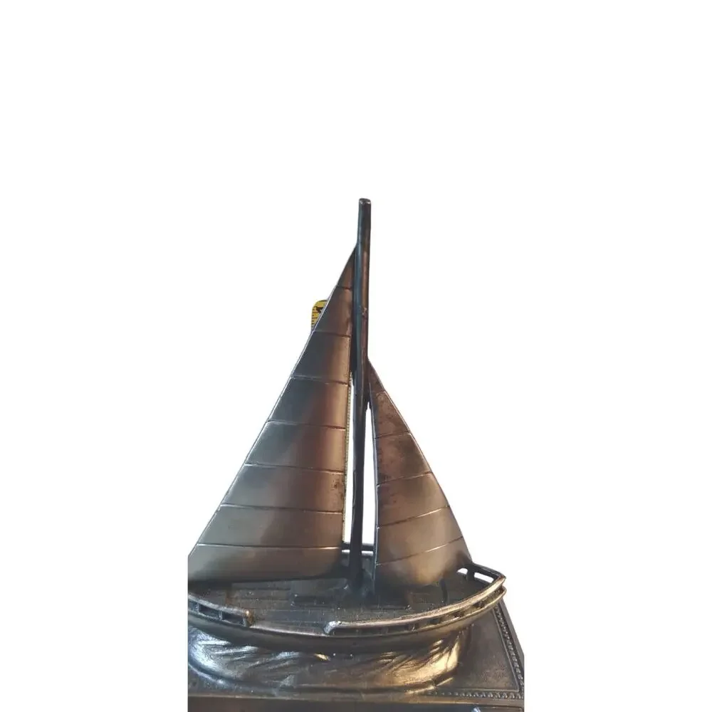 Comoys of London Japan Vintage Metal‎ Ashtray Sailboat Nautical Decor 4.5